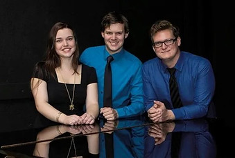 Katie Clarke (lyricist), Jay Pension (playwright), and Nate Punches (librettist), composer George Luton's musical theatre writing partners