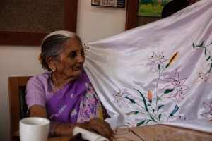 Yerucham indian woman embroidery