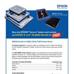 This ad was created to promote the TucLoc system, manufactured by Livingston Systems and distributed by Epson. As a major distributor in the print and apparel industry, Epson’s collaboration with Livingston Systems aimed to increase visibility among Printwear magazine subscribers and professionals in the print and apparel sectors.