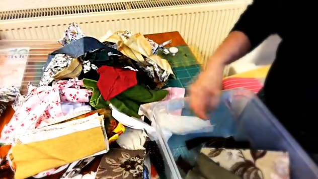 Patchwork mit Stoffresten