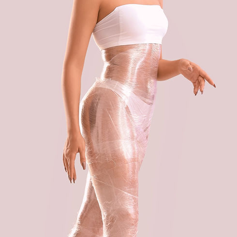 Woman posing with body wrap on