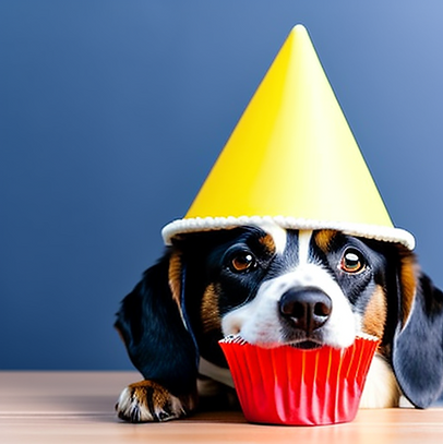 dog birthday pupcake