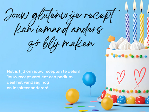 taart als decoratie voor een oproep voor glutenvrije recepten