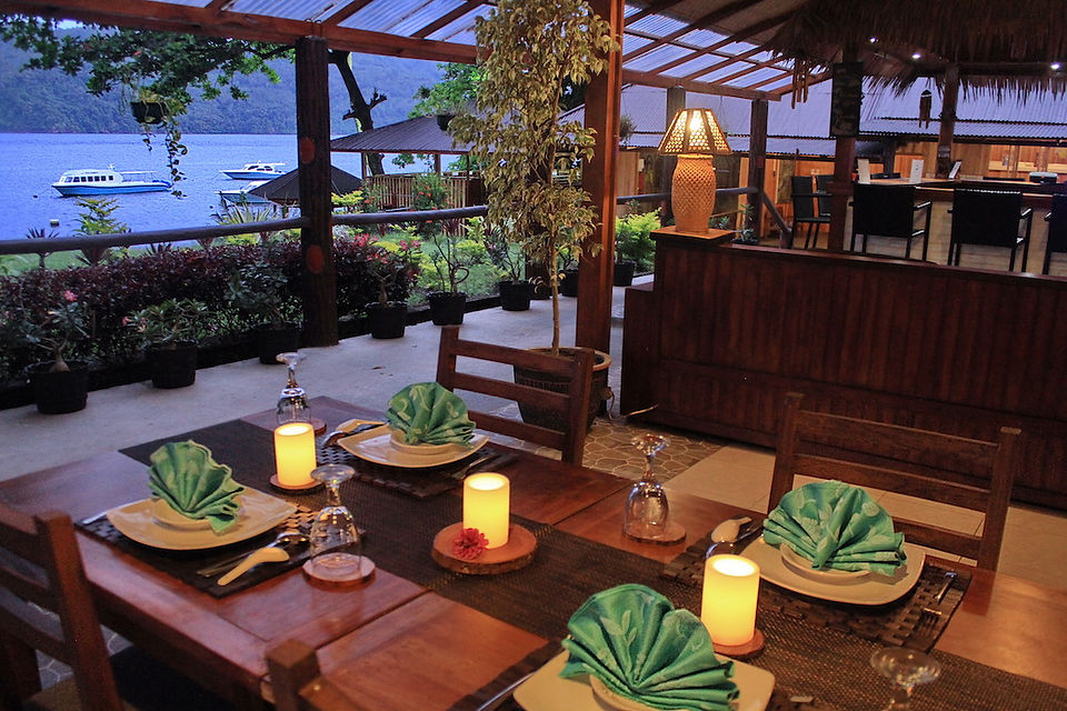 open air restaurant at Dive into Lembeh