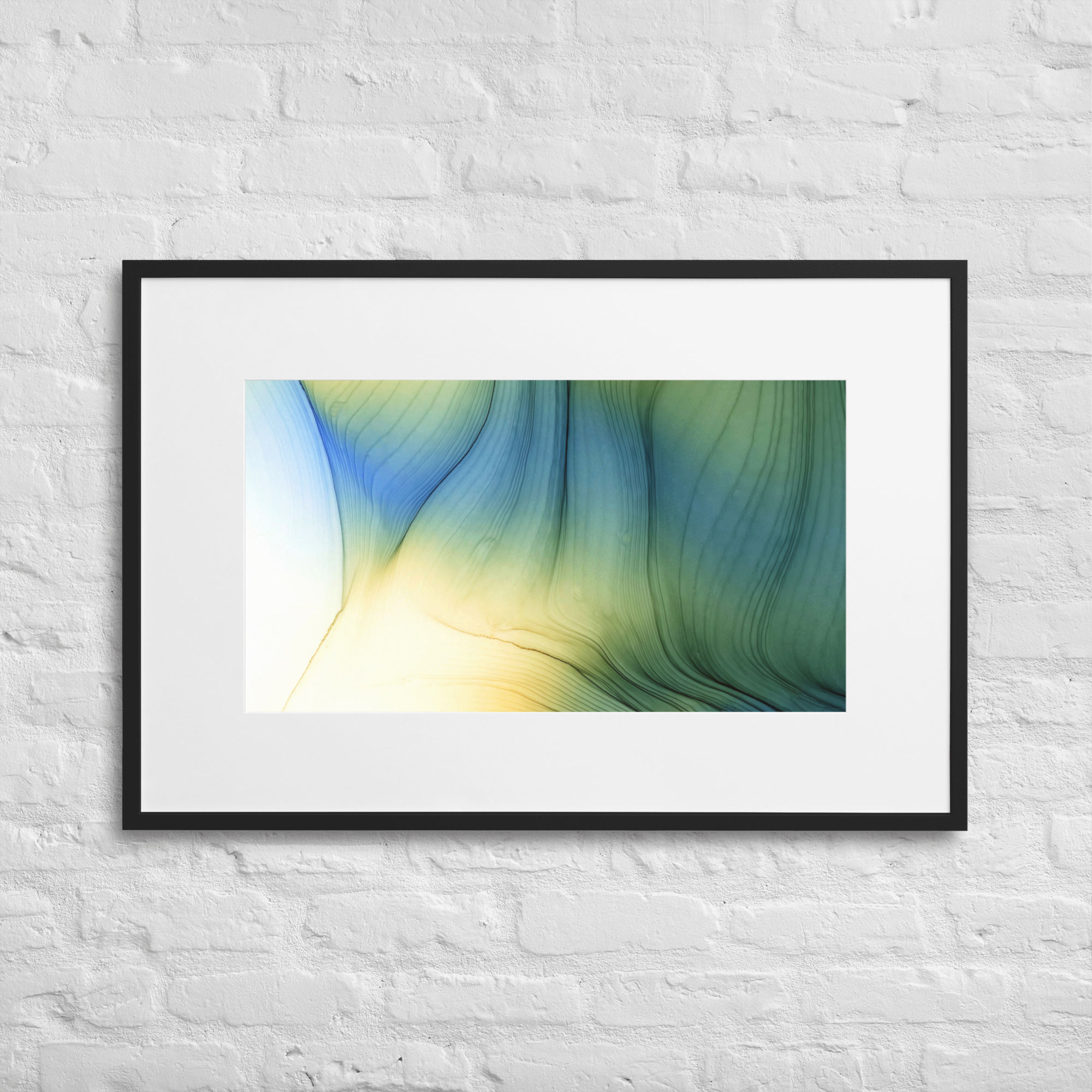 RIPPLE Matte Paper Framed Poster 