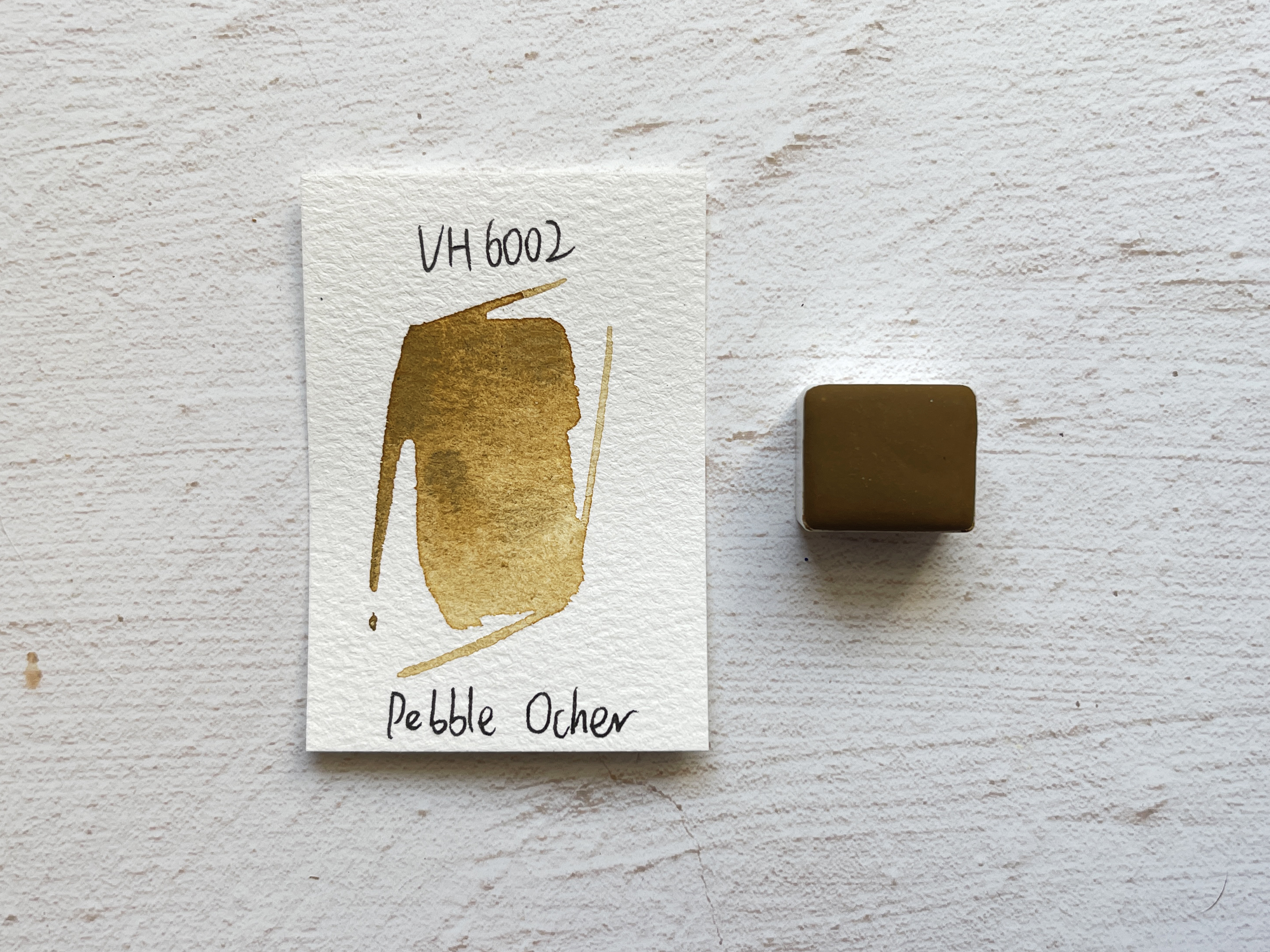 Handmade watercolor paint - starter - pebble ocher - VH6002