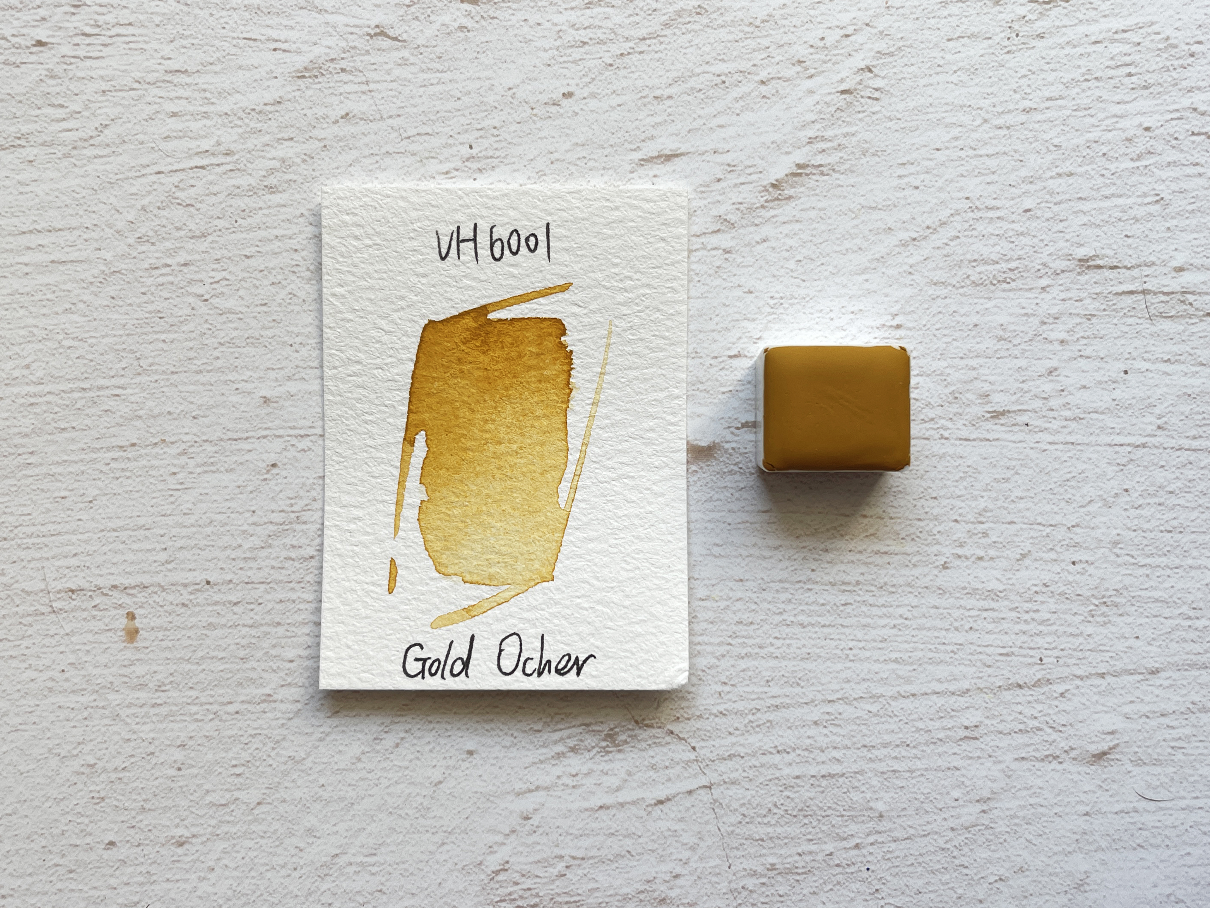 Handmade watercolor paint - starter - gold ocher - VH6001