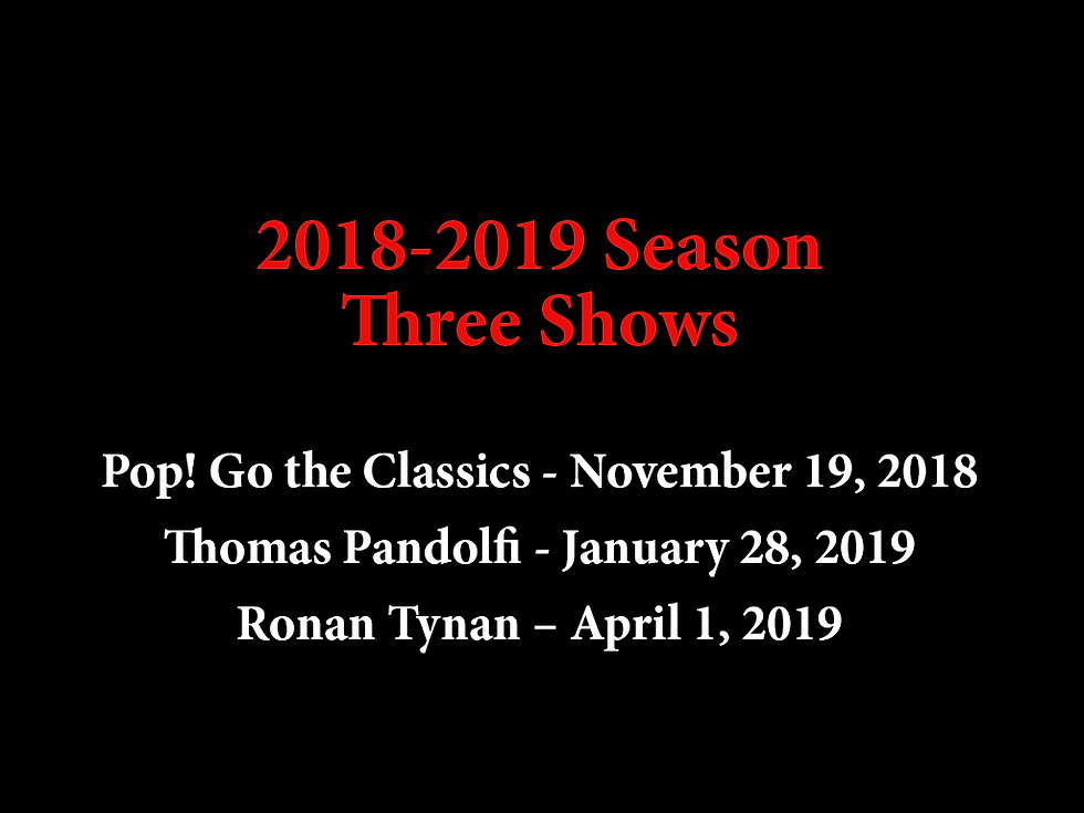 Three Shows: Pop! Go the Classics, Thomas Pandolfi, Ronan Tynan