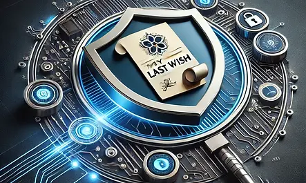 DALL·E 2025-03-08 04.41.58 - A professional and futuristic logo for 'My Last Wish ®' by Li