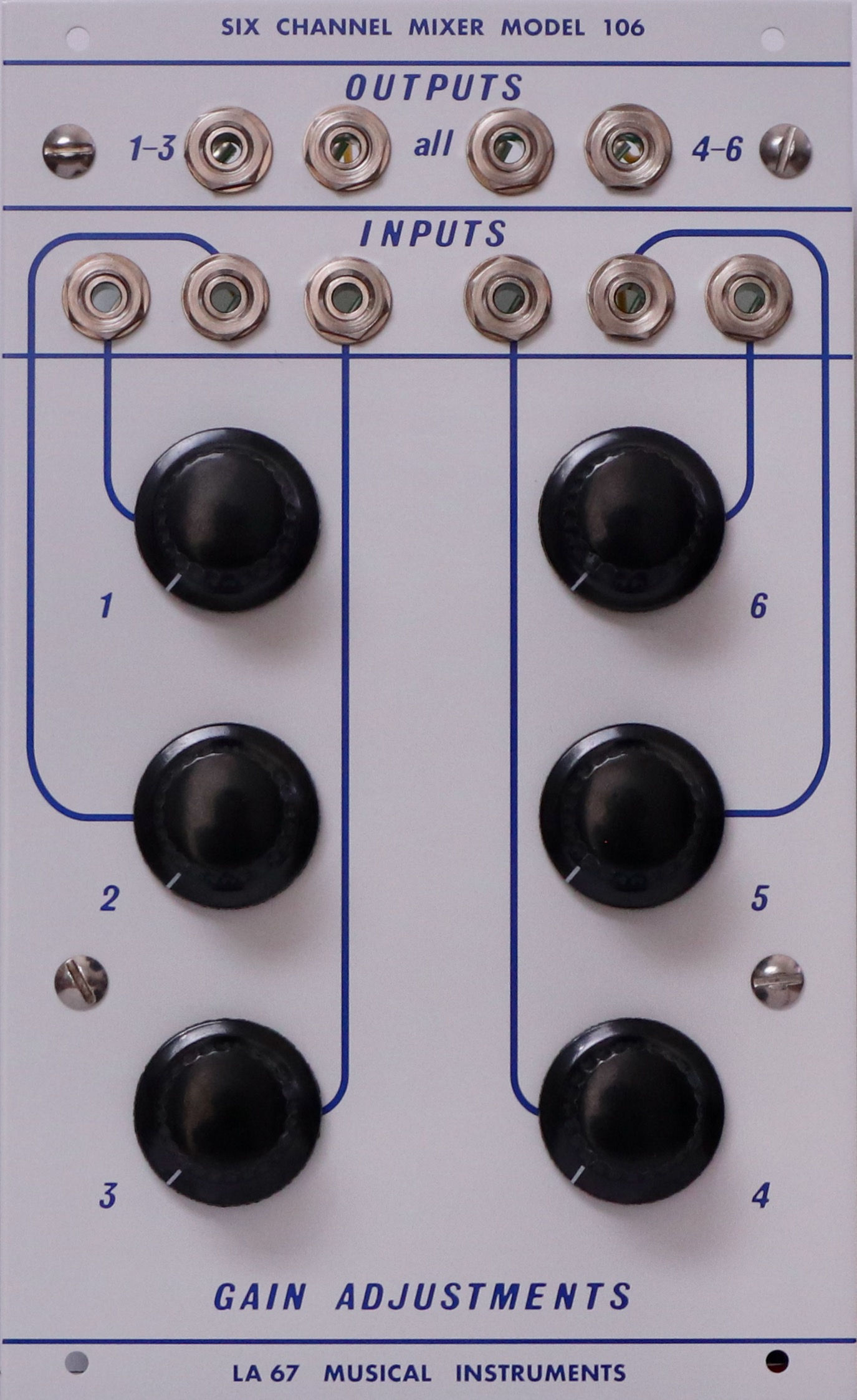 106 Six Channel Mixer PCB/panel set