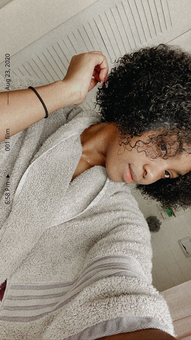The curly "poof" before product is added