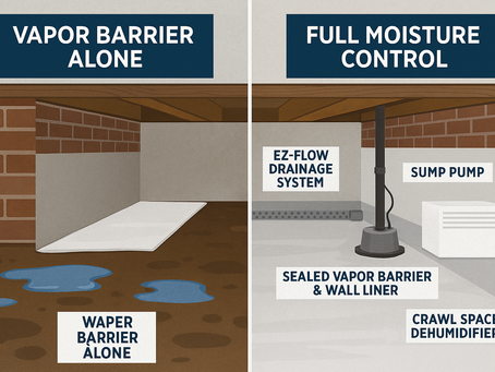 Why Vapor Barriers Alone Aren’t Enough to Keep Your Crawl Space Dry