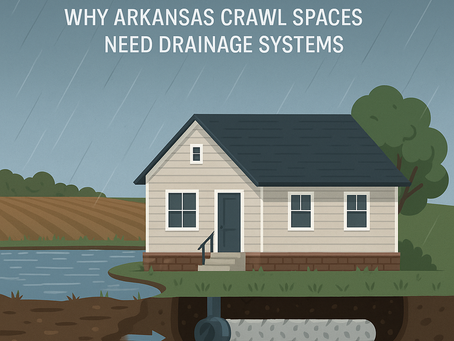 Flooded Farmland, Low Foundations — Why Arkansas Crawl Spaces Need Drainage Systems