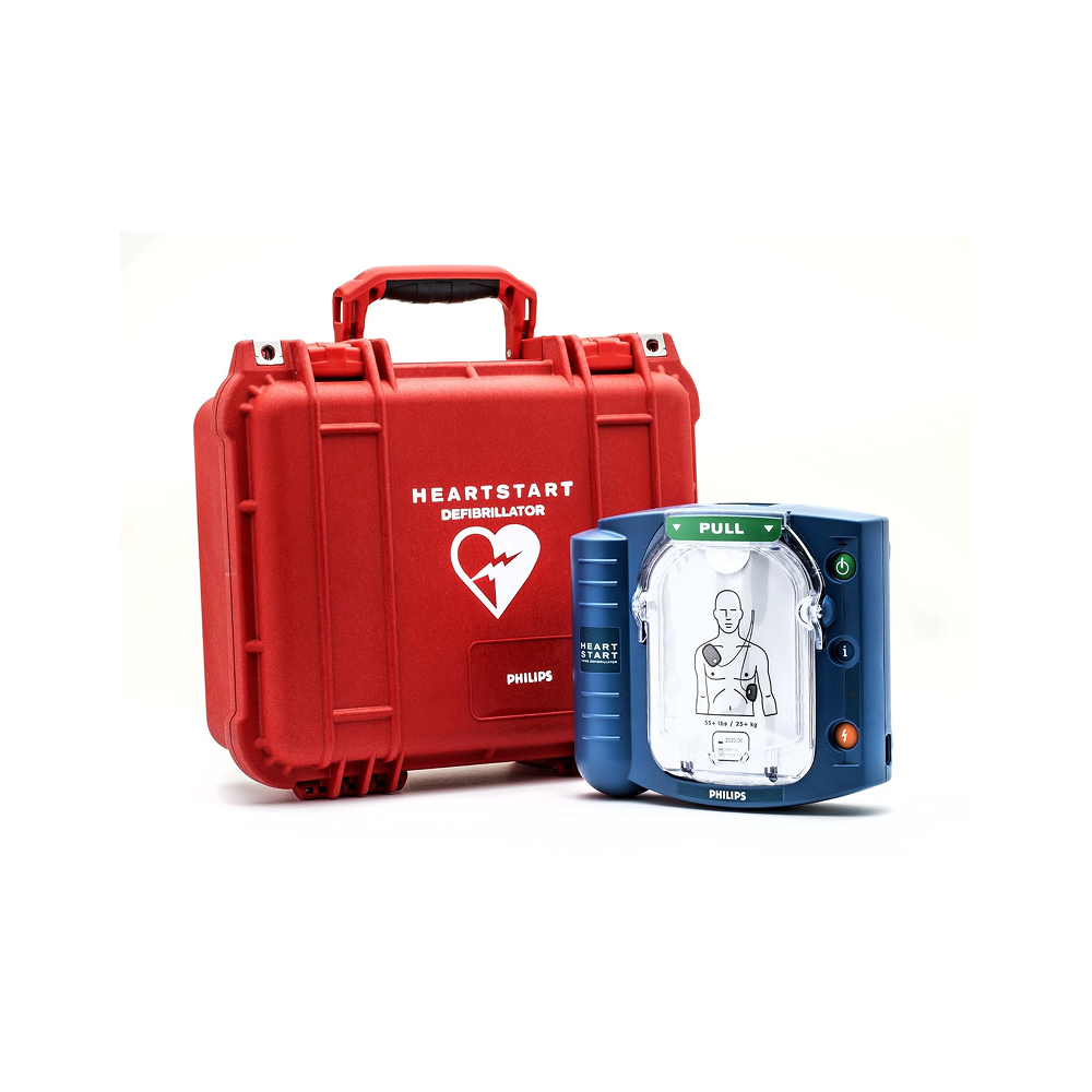 HeartStart OnSite AED with Plastic Waterproof Shell Carry Case