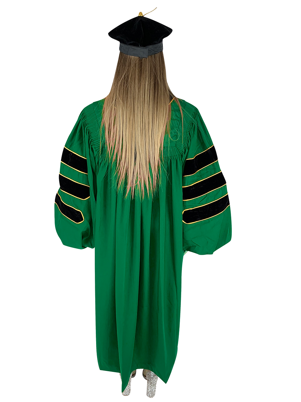 Thumbnail: Green Doctoral Deluxe Gown and Tam Package