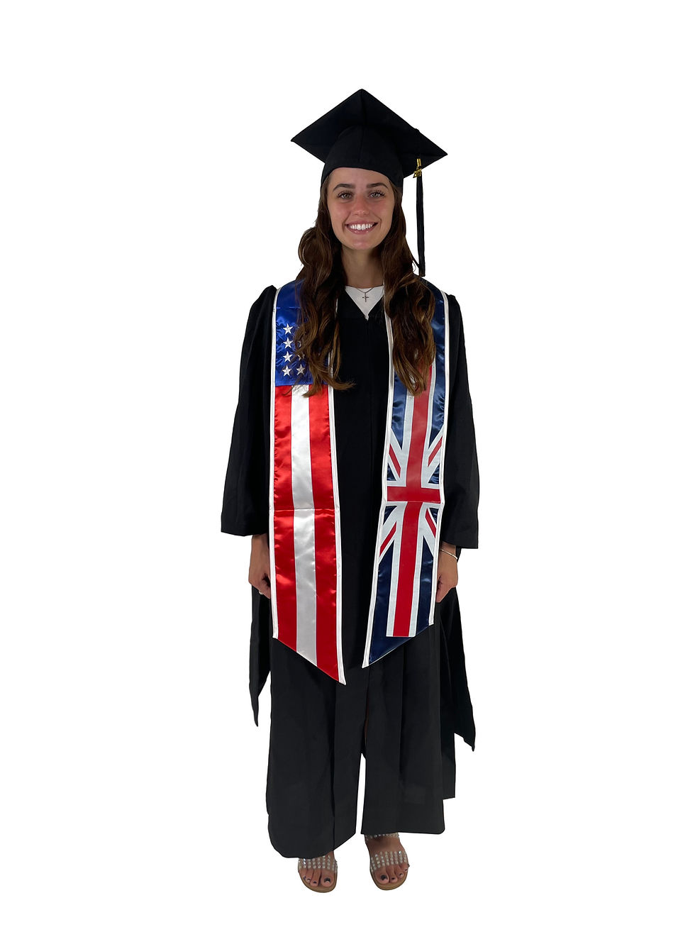 Thumbnail: Cappe Diem Two Flag Graduation Sash Stole (Custom Stoles)