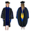 Thumbnail: PhD Blue Doctoral Deluxe Gown, Hood, and Tam Package