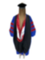 Thumbnail: Blue Doctoral Deluxe Gown, Hood, and Tam Package