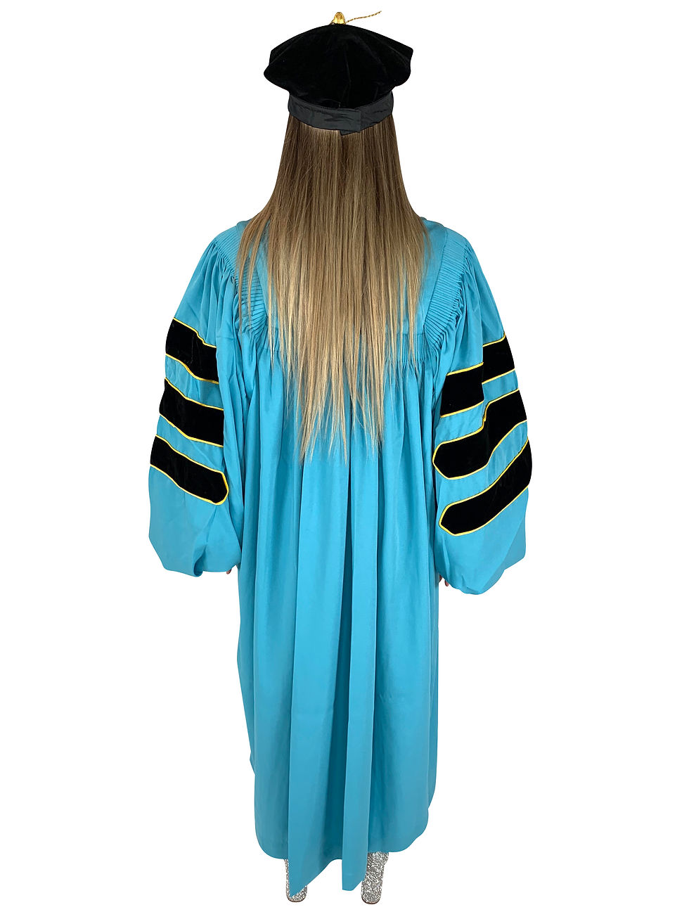 Thumbnail: Light Blue Doctoral Deluxe Gown, Hood, and Tam Package