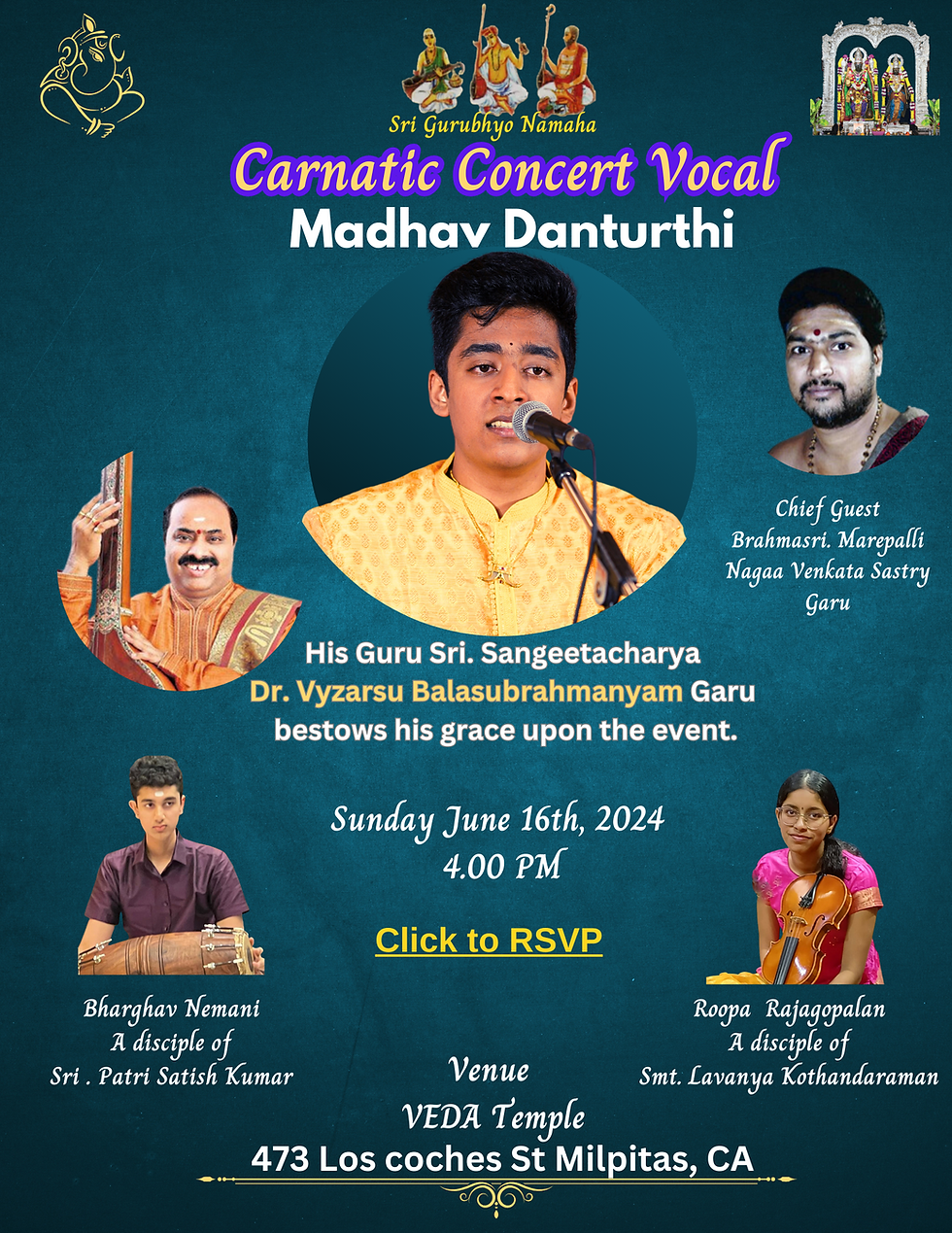 Madhav Danturthi Carnatic Concert Event