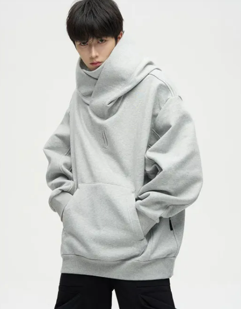Thumbnail: High Street Heavy Fleece-lined Thickened Hooded Sweatshirt
