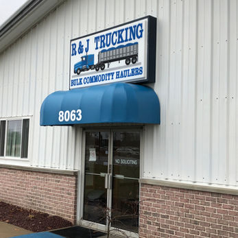 Rounded Entrance Awning with Numbering