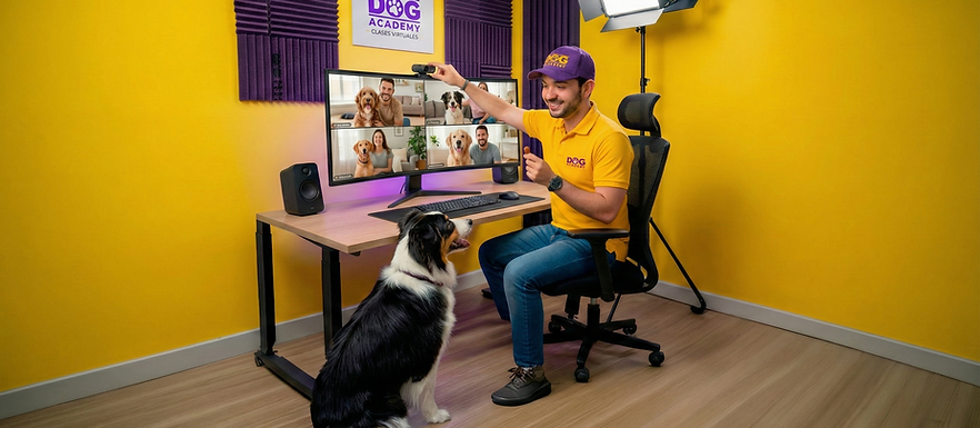 salón de clases dog academy