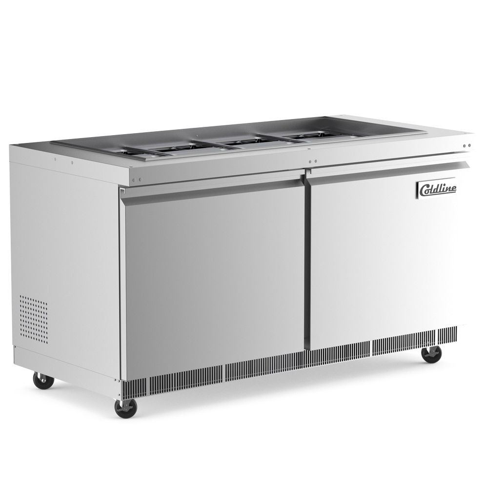 Coldline CBT-60 60" Stainless Steel Refrigerated Salad Bar, Buffet Table
