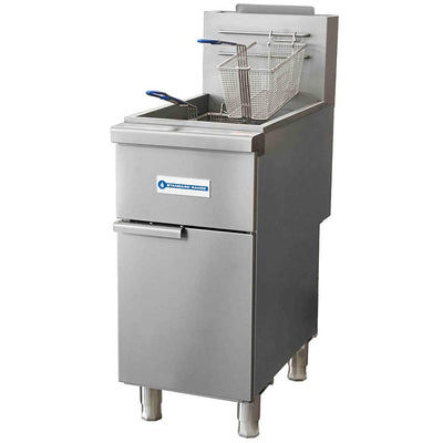 Standard Range SR-F4-LP Liquid Propane Stainless Steel 50 lb. Fryer -120,000 BTU