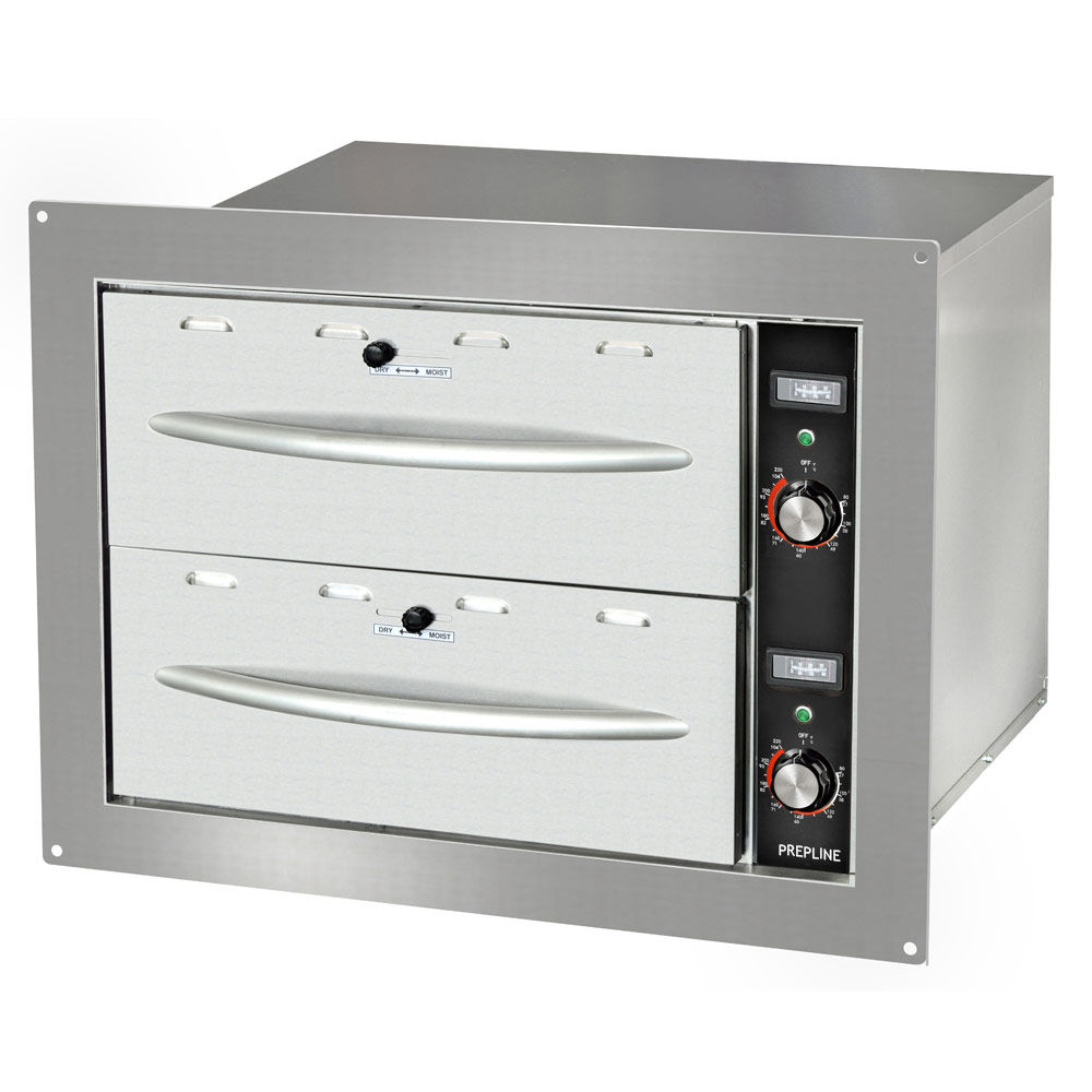 Prepline BDW2 Double Built-in Stainless Steel Drawer Warmer- 900W, 120V