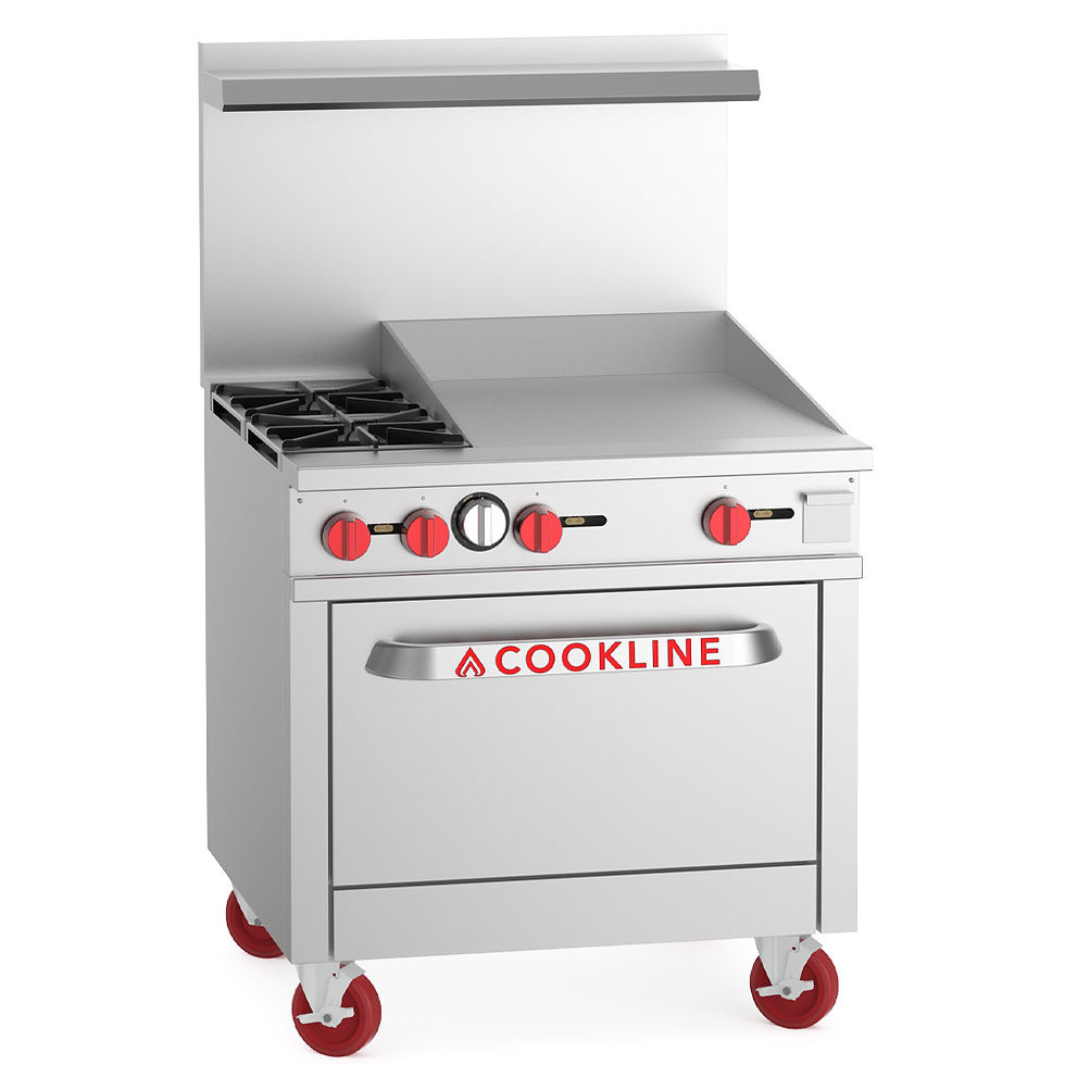 Cookline CR36-24G-LP 36" 2 Burner Liquid Propane Range with 24" Griddle