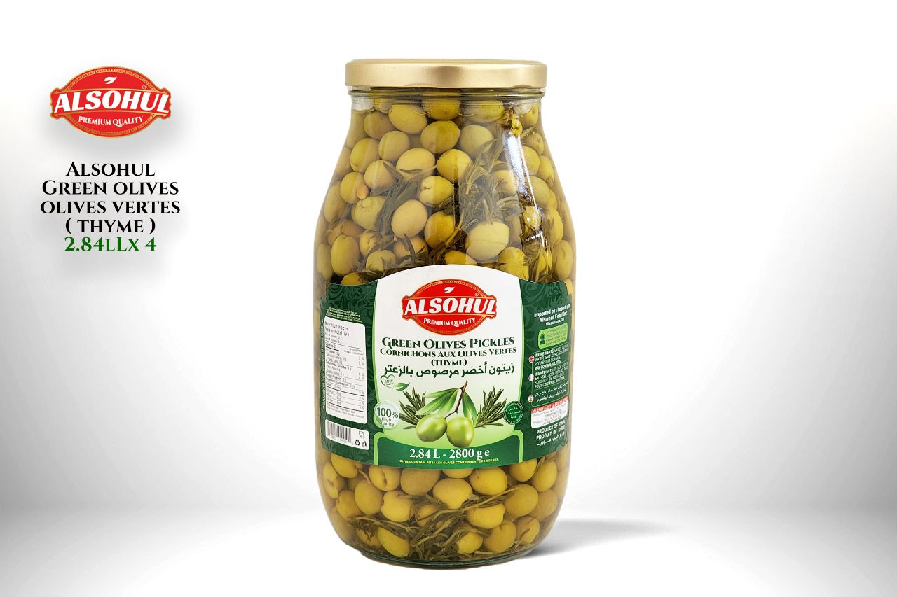 Alsohul - Green Olives Thyme (Marsous) 2.84L x 4