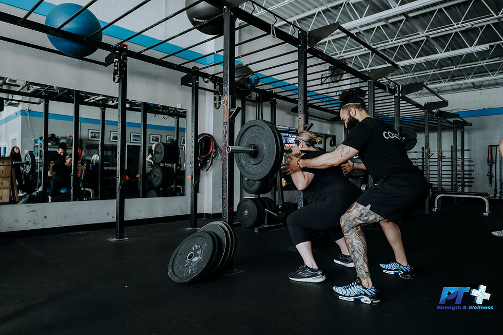 One-on-one personal training session with a PT Plus coach