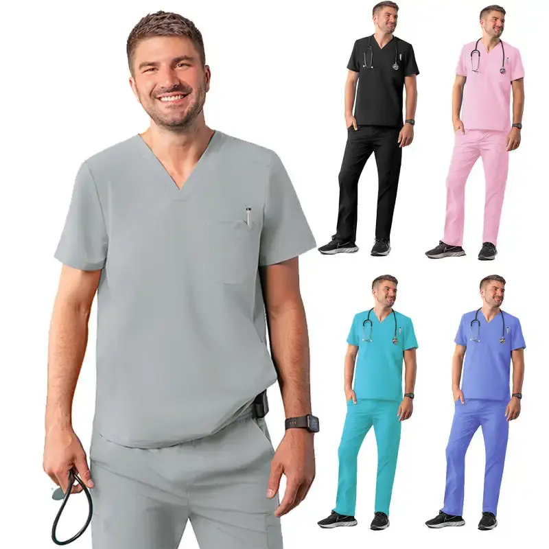 Thumbnail: sHospital scrubs unisex vendors doctor scrub uniform doctor uniform Hospita men