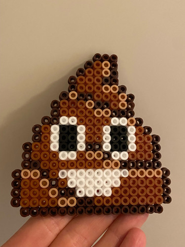 Rainbow Poop Emoji Pixel Art Poop Perler Beads Hama Beads Poop