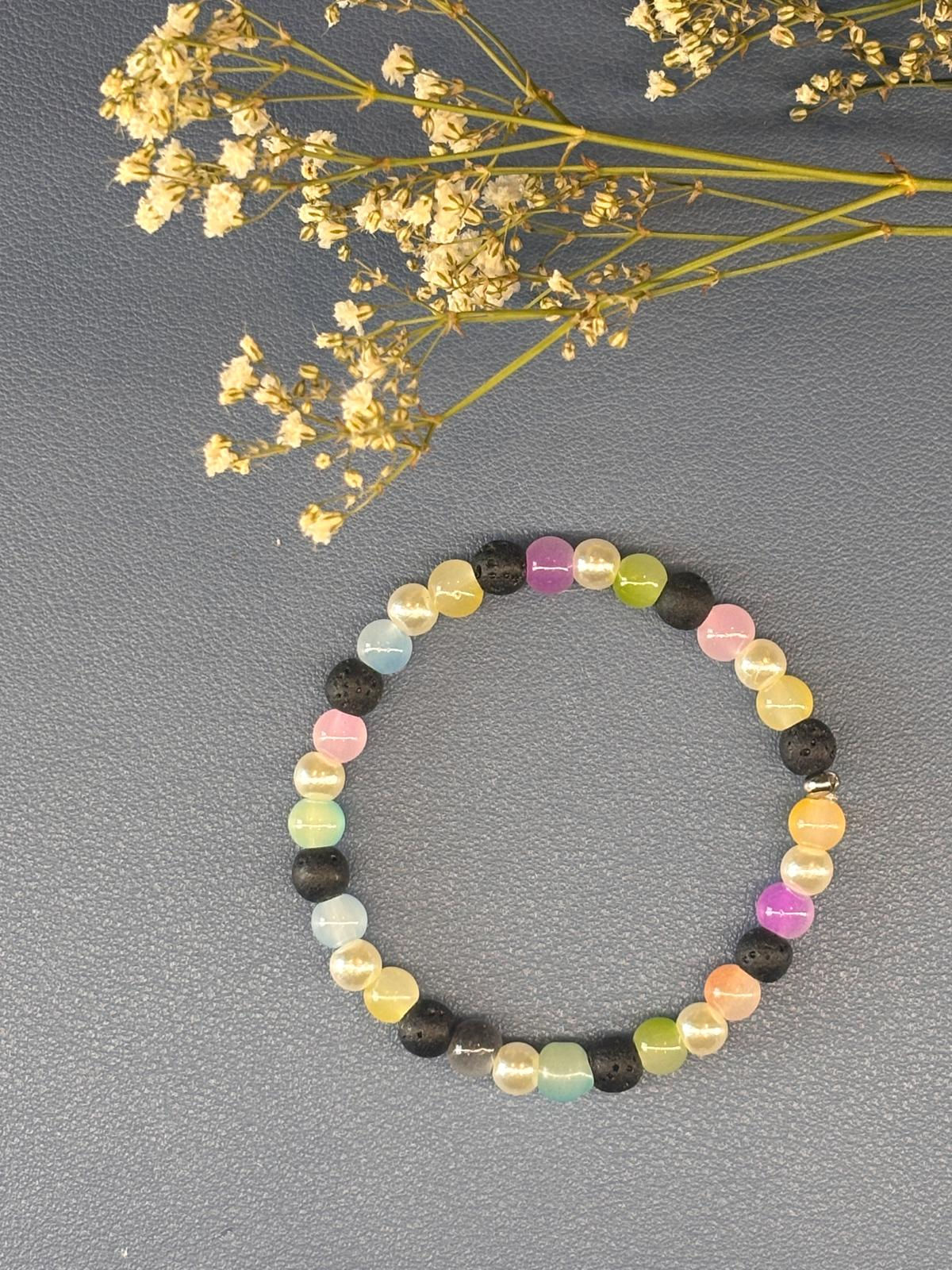 Bracelet perles multicolores