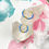 Thumbnail: Pale Blue Enamel Huggie Hoops with CZ