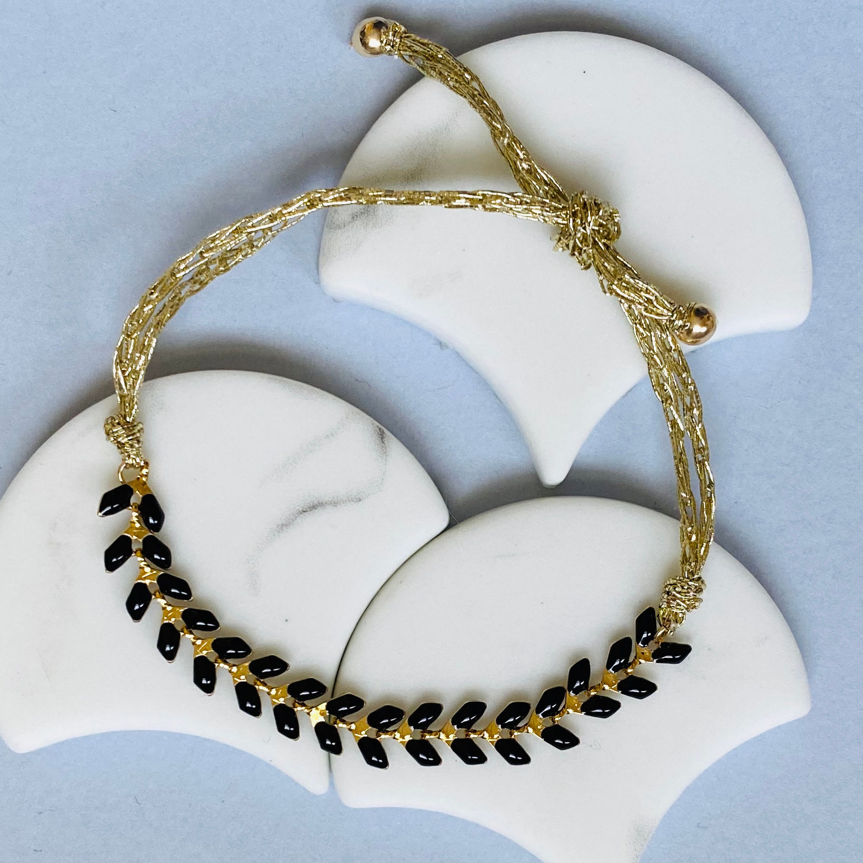 Wisteria Black Friendship Bracelet