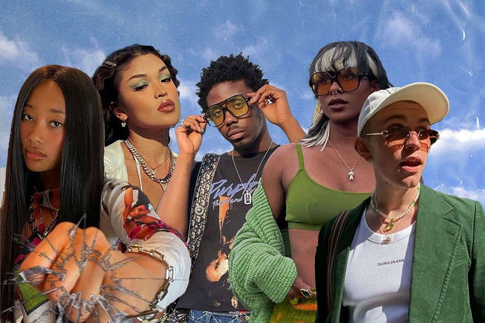 5 people dresse in Y2K style