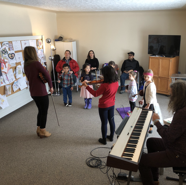 Winter Workshop 2020 Pre Twinkler Class. Instructor Zoe Ko. Collaborative Pianist Steve Komar.