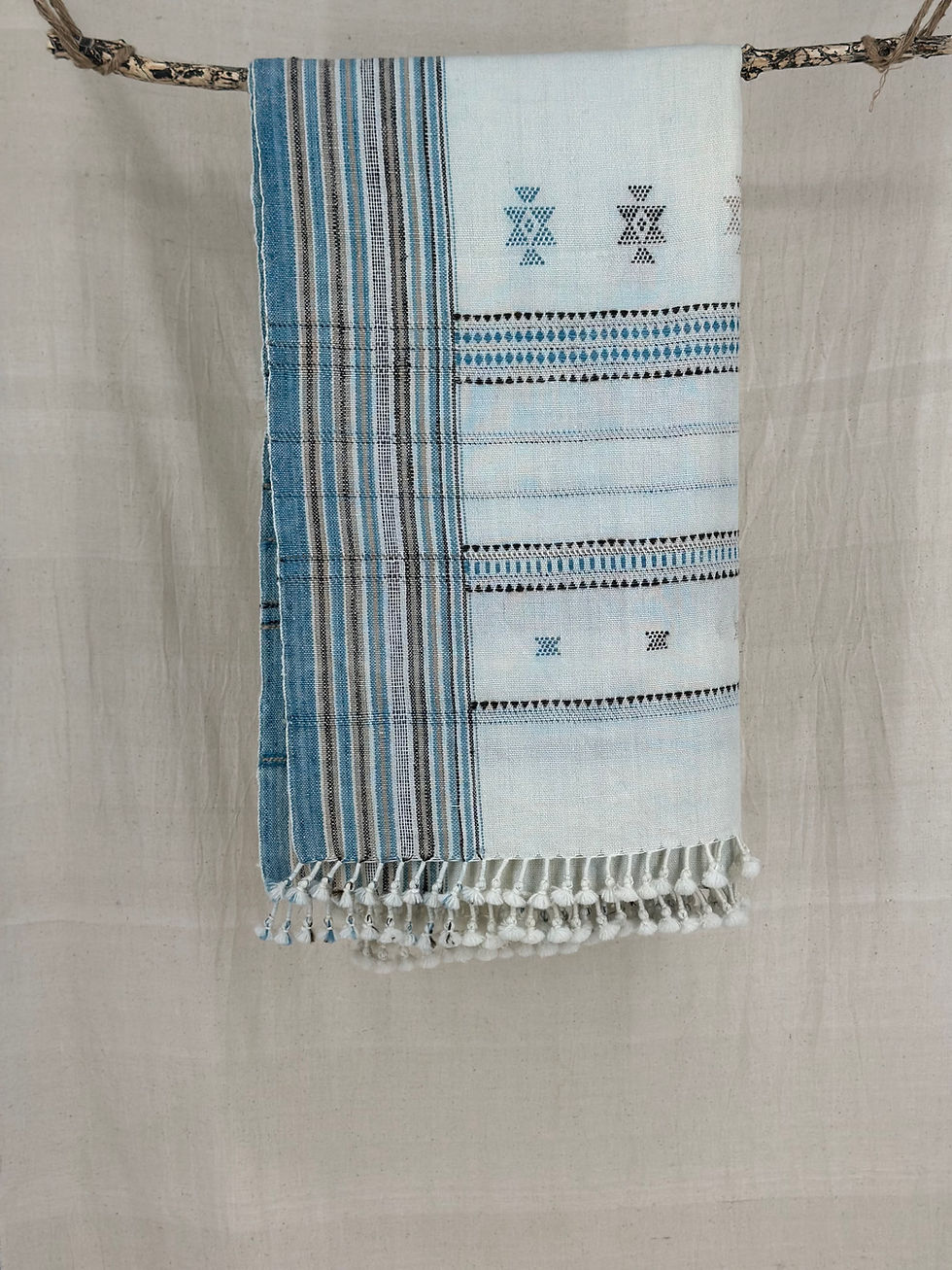 Thumbnail: Close-up of traditional Bhujodi motifs and natural wool texture, handwoven in Kutch.