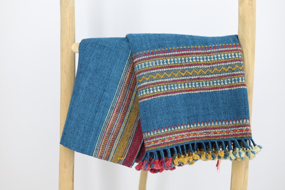 Thumbnail: Indigo desi wool blanket