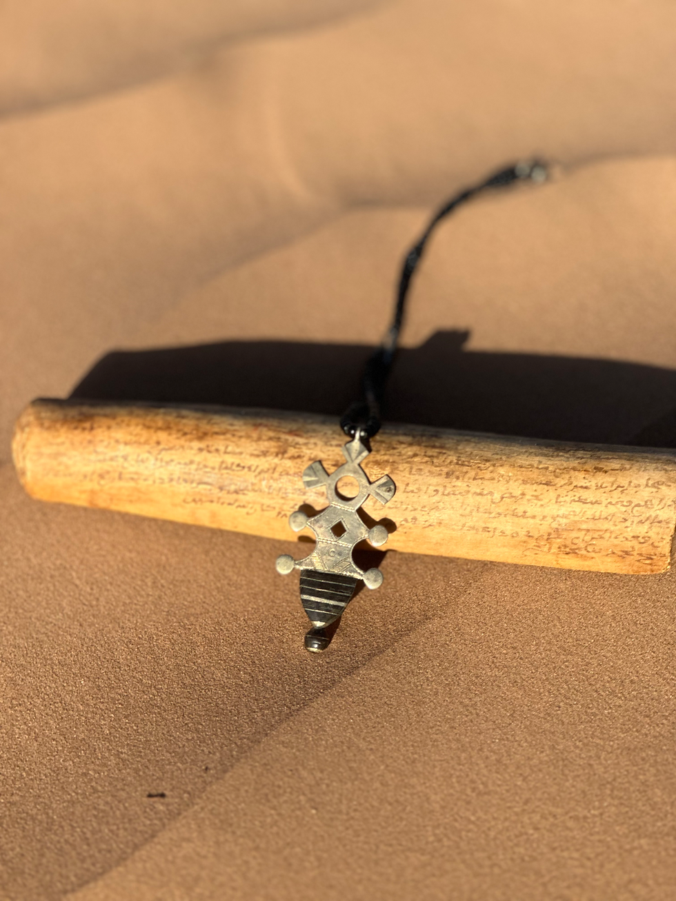 Thumbnail: Vintage Tuareg cross with ebony wood