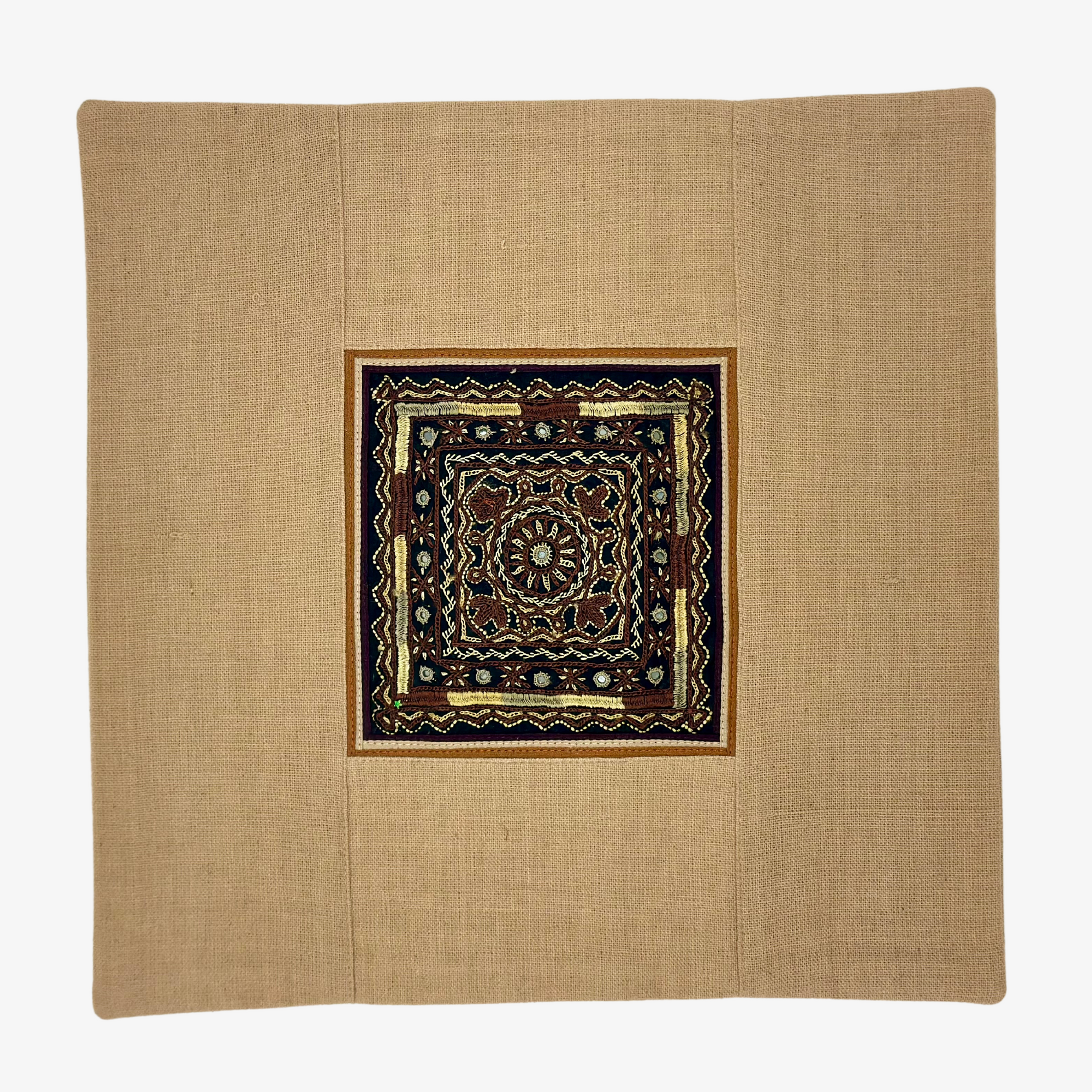 Tribal embroidery cushion cover