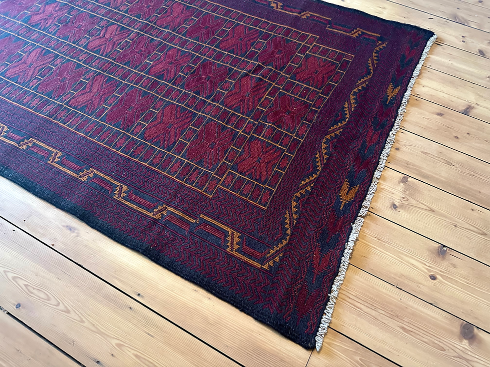Thumbnail: Tribal Afghan Rug 200x123cm