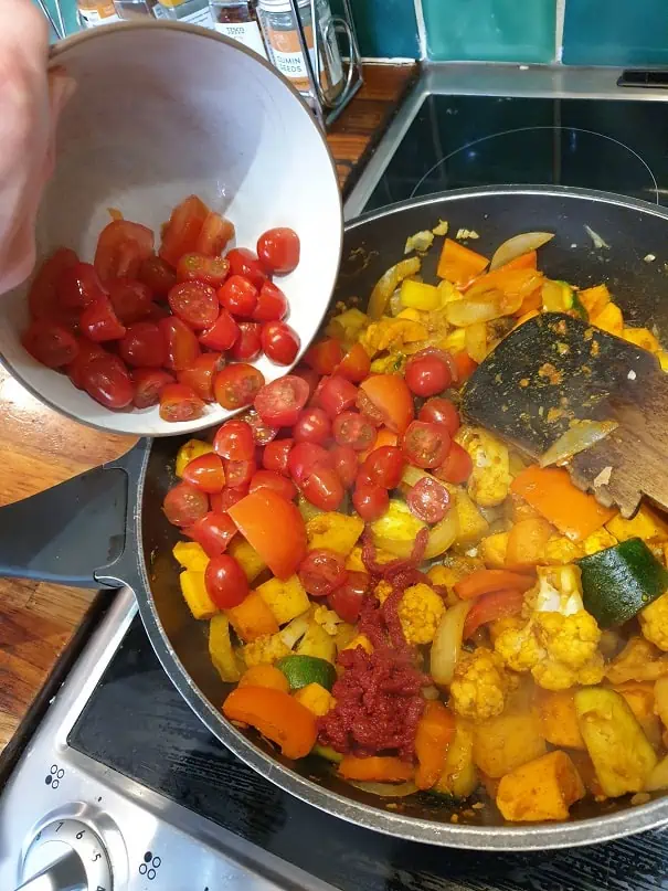 Moroccan Vegetable Tagine add tomato