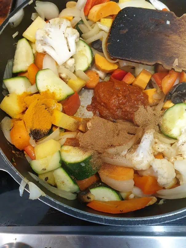 Moroccan Vegetable Tagine add spice