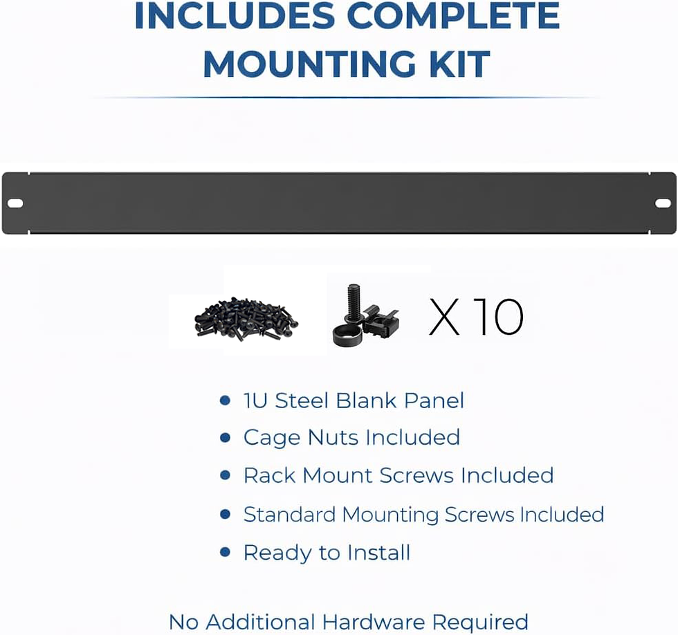 Thumbnail: 1U Rack Blank Panels for 19” Server, Network & AV Racks