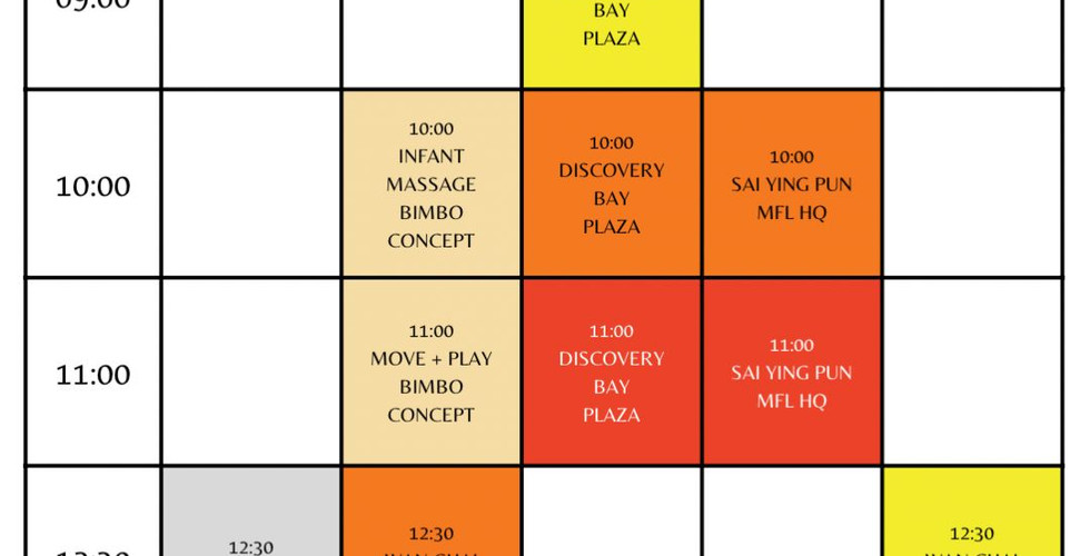 schedule for gross motor development classes