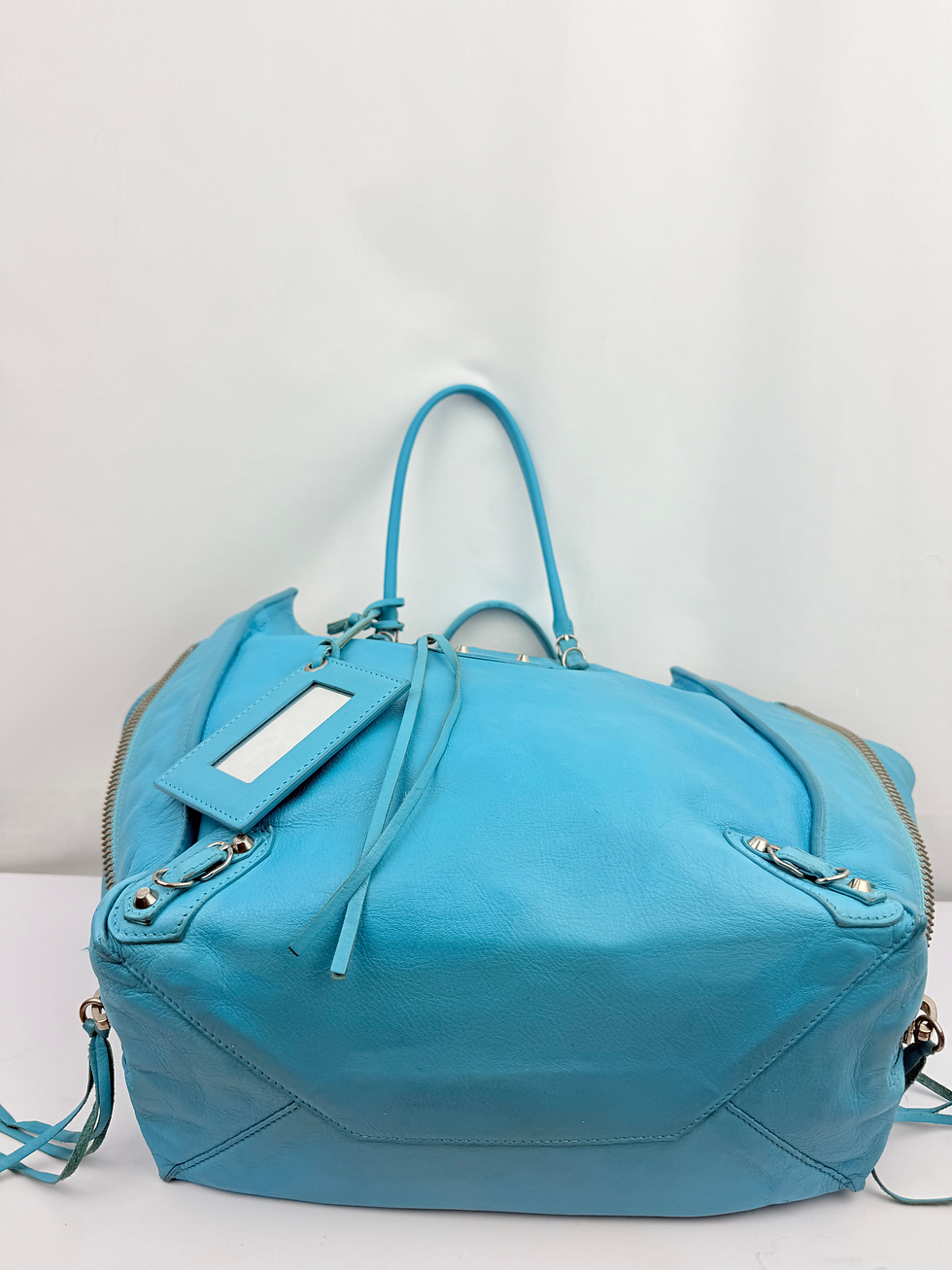 Thumbnail: Balenciaga Papier Turquoise Tote Bag 